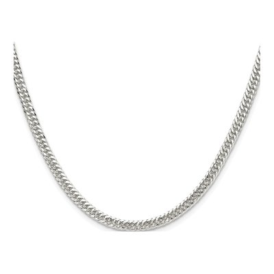 Sterling Silver 3.9mm Diamond-Cut Double Curb Chain – view 2