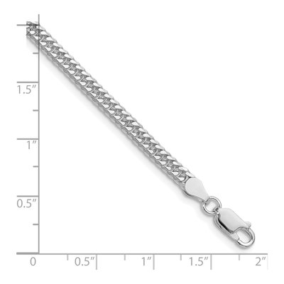 Sterling Silver 3.9mm Diamond-Cut Double Curb Chain Bracelet – view 2