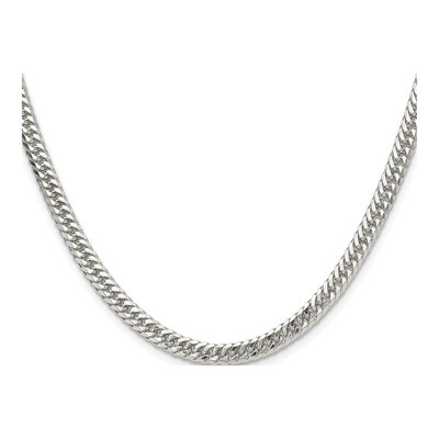 Sterling Silver 4.8mm Diamond-Cut Double Curb Chain – view 2