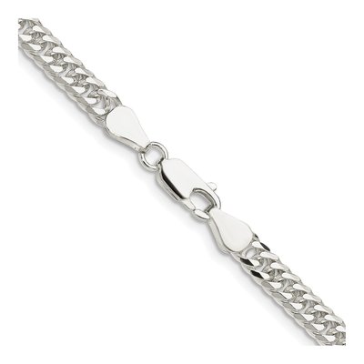 Sterling Silver 4.8mm Diamond-Cut Double Curb Chain – view 3