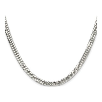 Sterling Silver 4.8mm Diamond-Cut Double Curb Chain – view 2