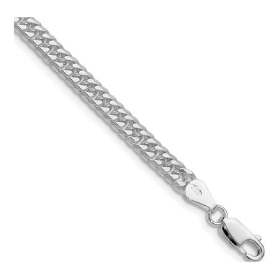 Sterling Silver 4.8mm Diamond-Cut Double Curb Chain