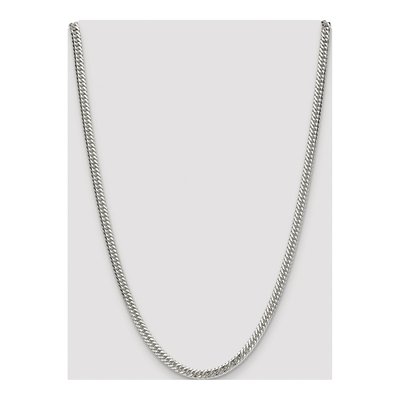 Sterling Silver 4.8mm Diamond-Cut Double Curb Chain – view 4