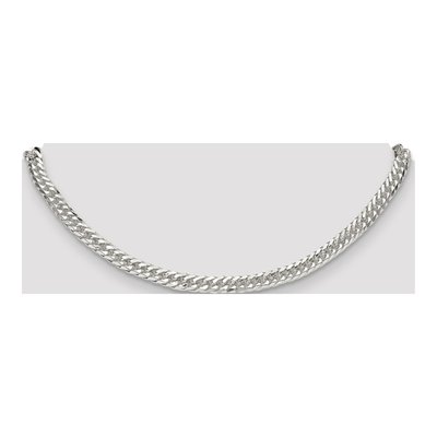 Sterling Silver 5.7mm Diamond-Cut Double Curb Chain – view 4