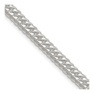 Sterling Silver 5.7mm Diamond-Cut Double Curb Chain