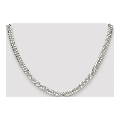 Sterling Silver 5.7mm Diamond-Cut Double Curb Chain – view 4