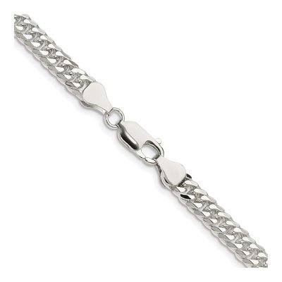 Sterling Silver 5.7mm Diamond-Cut Double Curb Chain – view 3