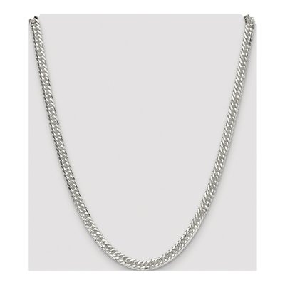 Sterling Silver 5.7mm Diamond-Cut Double Curb Chain – view 4