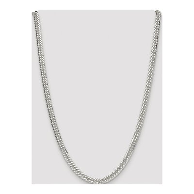 Sterling Silver 5.7mm Diamond-Cut Double Curb Chain – view 4