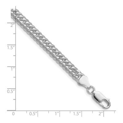 Sterling Silver 5.7mm Diamond-Cut Double Curb Chain Bracelet – view 2