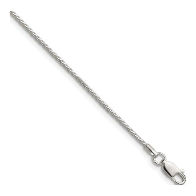 Sterling Silver 1.45mm Diamond-Cut Double Wheat Chain