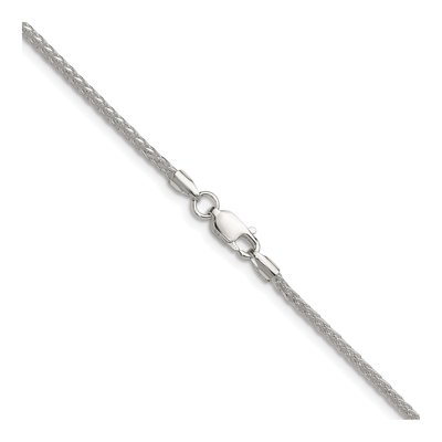 Sterling Silver 2mm Diamond-Cut Double Wheat Chain – view 3