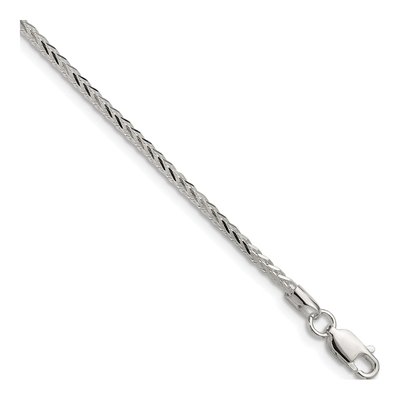 Sterling Silver 2mm Diamond-Cut Double Wheat Chain