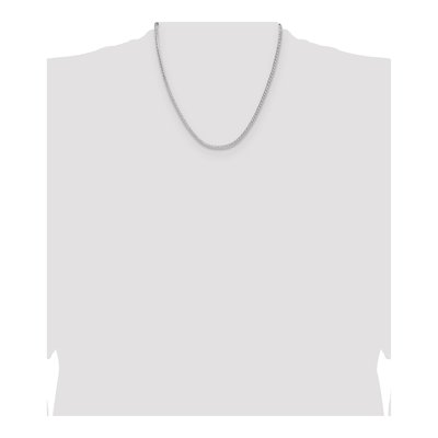 Sterling Silver 2.5mm Diamond-Cut Double Wheat Chain – view 4