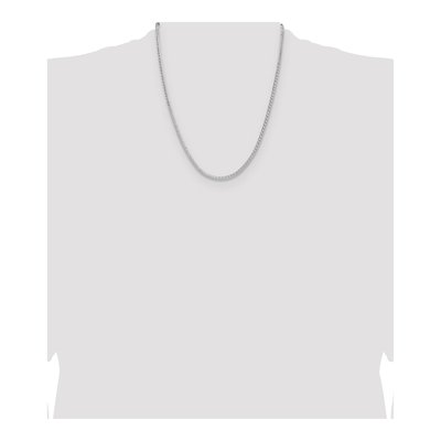 Sterling Silver 2.5mm Diamond-Cut Double Wheat Chain – view 4