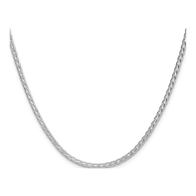 Sterling Silver 2.5mm Diamond-Cut Double Wheat Chain – view 2