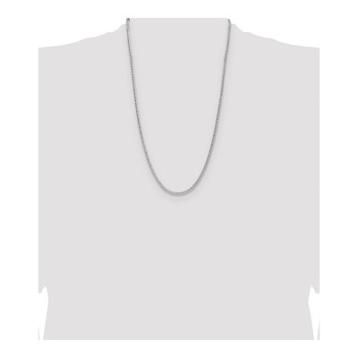 Sterling Silver 2.5mm Diamond-Cut Double Wheat Chain – view 4