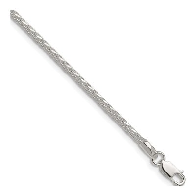 Sterling Silver 2.5mm Diamond-Cut Double Wheat Chain