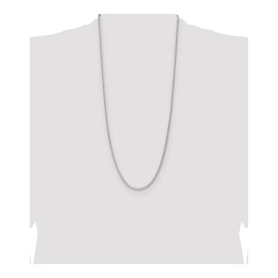Sterling Silver 2.5mm Diamond-Cut Double Wheat Chain – view 4
