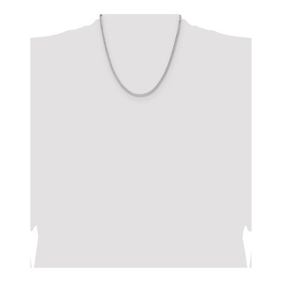 Sterling Silver 2.5mm Diamond-Cut Double Wheat Chain – view 4