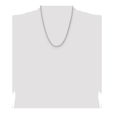 Sterling Silver 2.5mm Diamond-Cut Double Wheat Chain – view 4