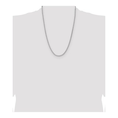 Sterling Silver 2.5mm Diamond-Cut Double Wheat Chain – view 4