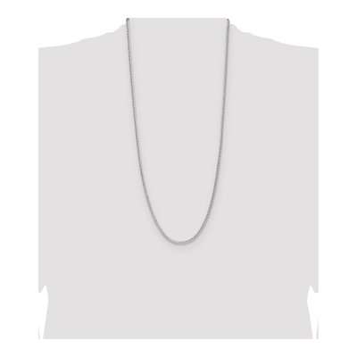 Sterling Silver 2.5mm Diamond-Cut Double Wheat Chain – view 4