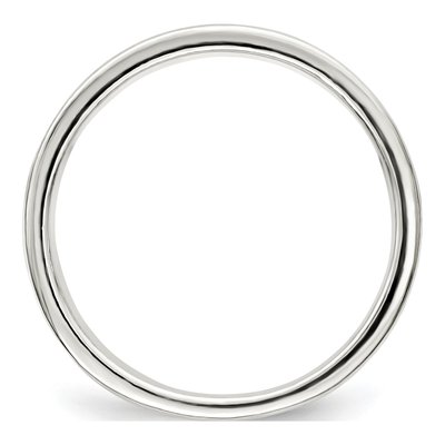 Sterling Silver 8mm Flat Milgrain Wedding Band – view 3