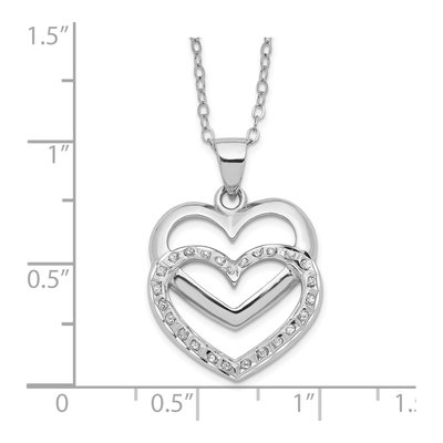 Sterling Silver Diamond Mystique Heart Pendant Necklace – view 3