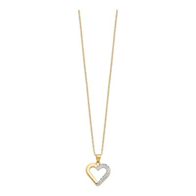 Sterling Silver Diamond Mystique Heart Pendant Necklace – view 2