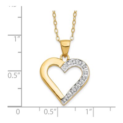 Sterling Silver Diamond Mystique Heart Pendant Necklace – view 3
