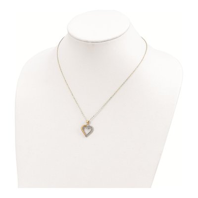 Sterling Silver Diamond Mystique Heart Pendant Necklace – view 4