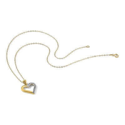 Sterling Silver Diamond Mystique Heart Pendant Necklace – view 5