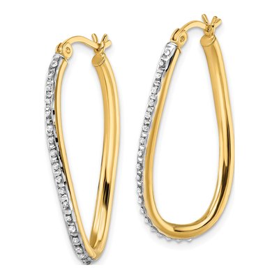 Sterling Silver 35mm Twist Hoop Earrings – view 3