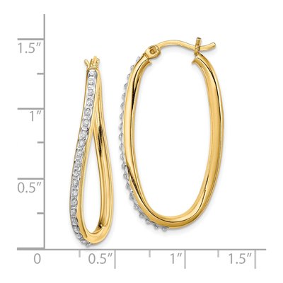 Sterling Silver 35mm Twist Hoop Earrings – view 5