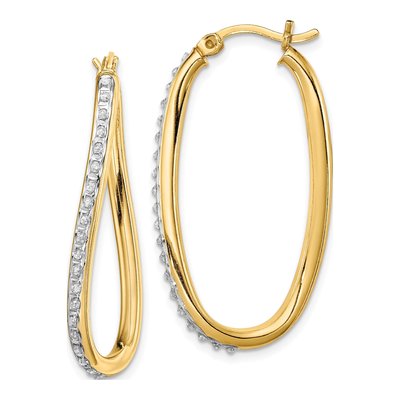 Sterling Silver 35mm Twist Hoop Earrings