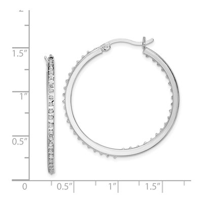 Sterling Silver 36mm Hoop Earrings – view 5