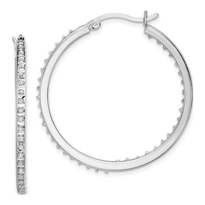 Sterling Silver 36mm Hoop Earrings
