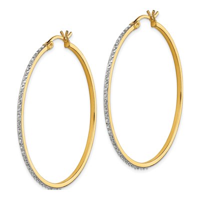 Gold-Plated Sterling Silver 47mm Hoop Earrings – view 3