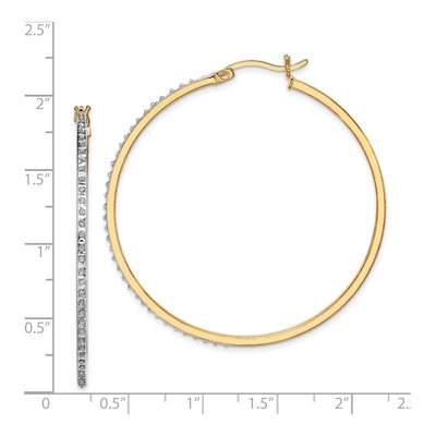 Gold-Plated Sterling Silver 47mm Hoop Earrings – view 5