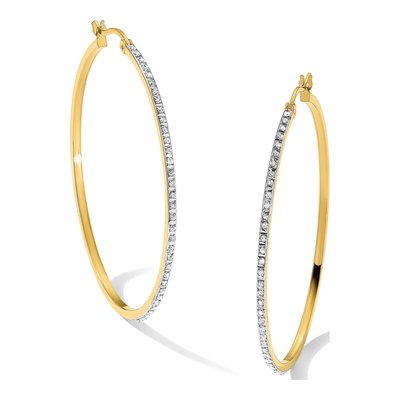 Gold-Plated Sterling Silver 47mm Hoop Earrings – view 6