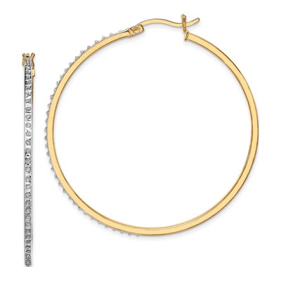 Gold-Plated Sterling Silver 47mm Hoop Earrings