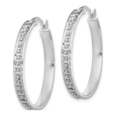 Sterling Silver 30mm Hoop Earrings – view 3