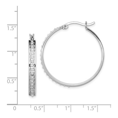 Sterling Silver 30mm Hoop Earrings – view 5