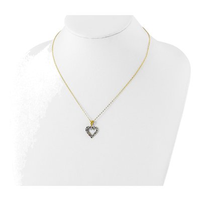 Gold-Plated Sterling Silver Ruby Heart Pendant Necklace – view 5