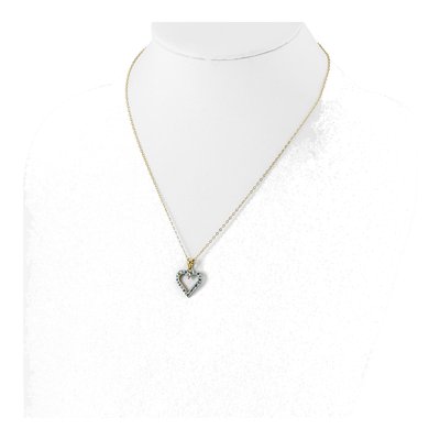 Gold-Plated Sterling Silver Emerald Heart Pendant Necklace – view 5