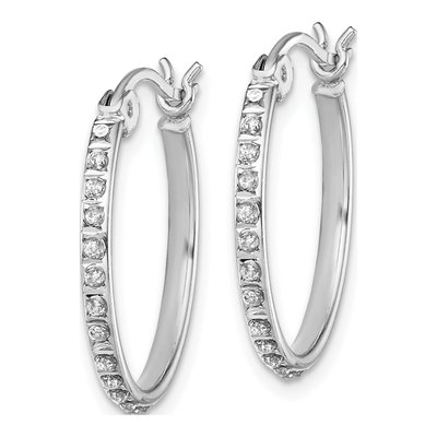 Sterling Silver 20mm Hoop Earrings – view 3