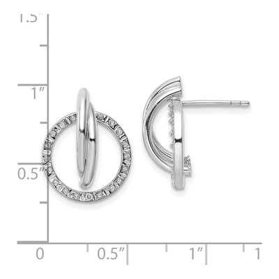 Sterling Silver Button Stud Earrings – view 5