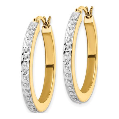 Gold-Plated Sterling Silver 30mm Hoop Earrings – view 3