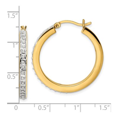 Gold-Plated Sterling Silver 30mm Hoop Earrings – view 5